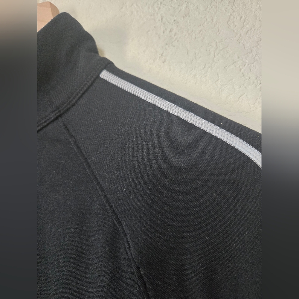 Athleta Running Wild Taped Half Zip Pullover Black Size Large - Picture 5 of 8